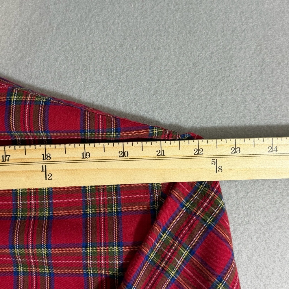 Vintage Chaps Ralph Lauren Men’s XL Red Tartan Plaid Button Down Dress Shirt - Picture 10 of 12